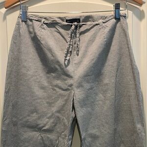 Ann Taylor black and white check ankle pants